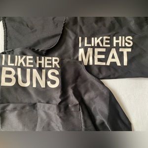 His and hers funny aprons